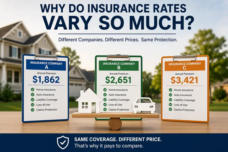 Why Do Home and Auto Insurance Rates Vary So Much Between Companies?